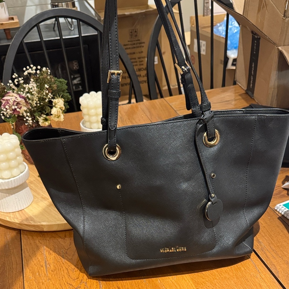 Michael Kors Black Leather Tote